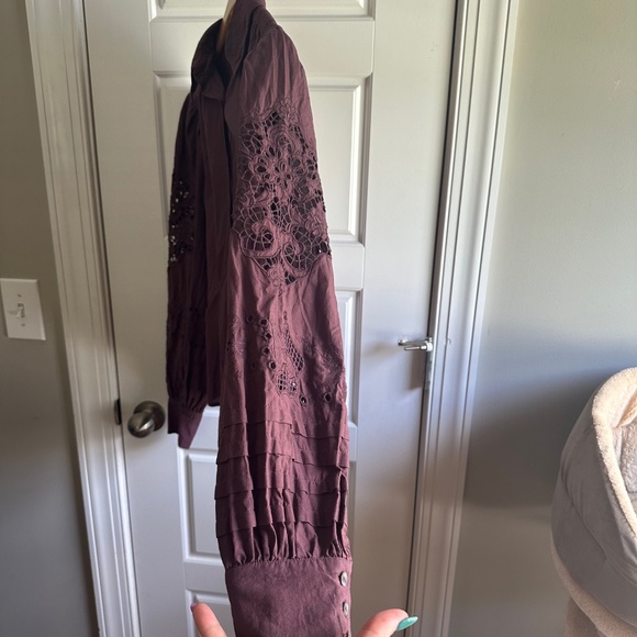 St. Roche Darcy Shirt in Raisin Size 6 - Picture 8 of 8